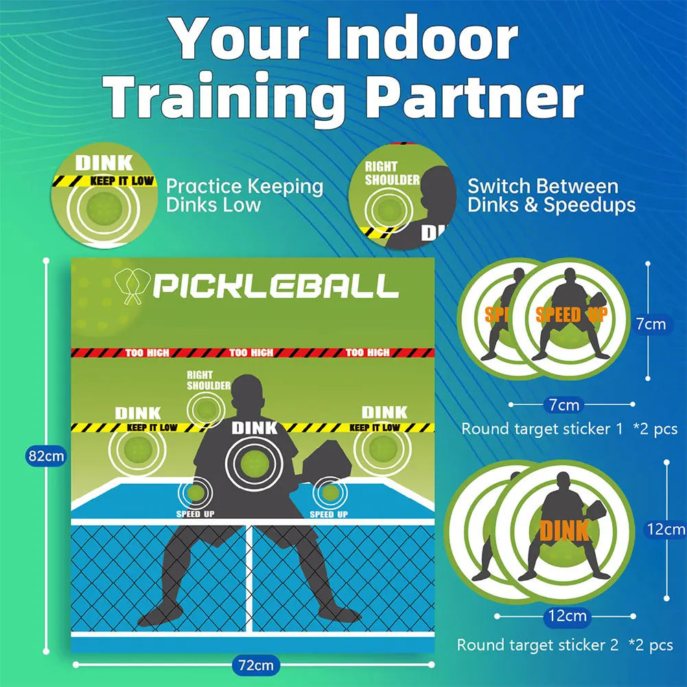 Pickleball Rebounder Training Aid with Dink Wall Pads