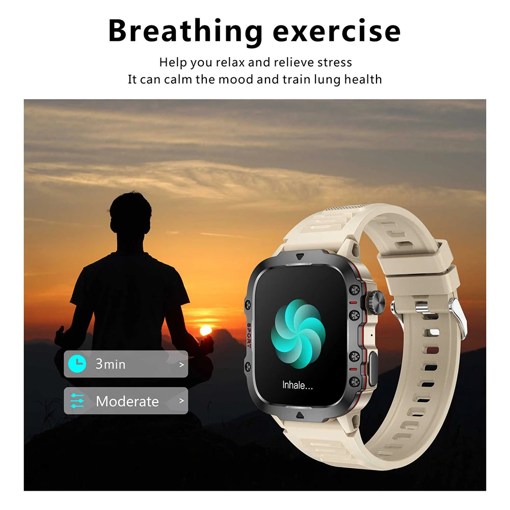 1.96" Touch Screen Outdoor Smartwatch for Men