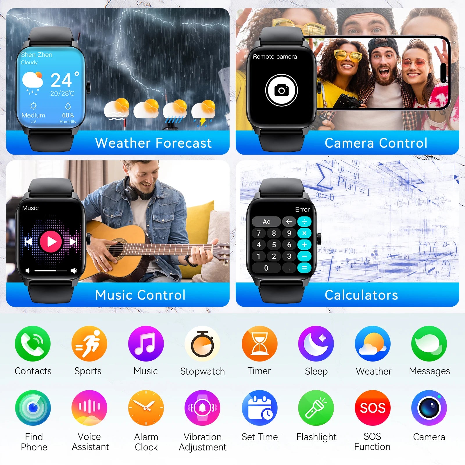 LaNikar QS56 Smartwatch 1.83" TFT Bluetooth Call