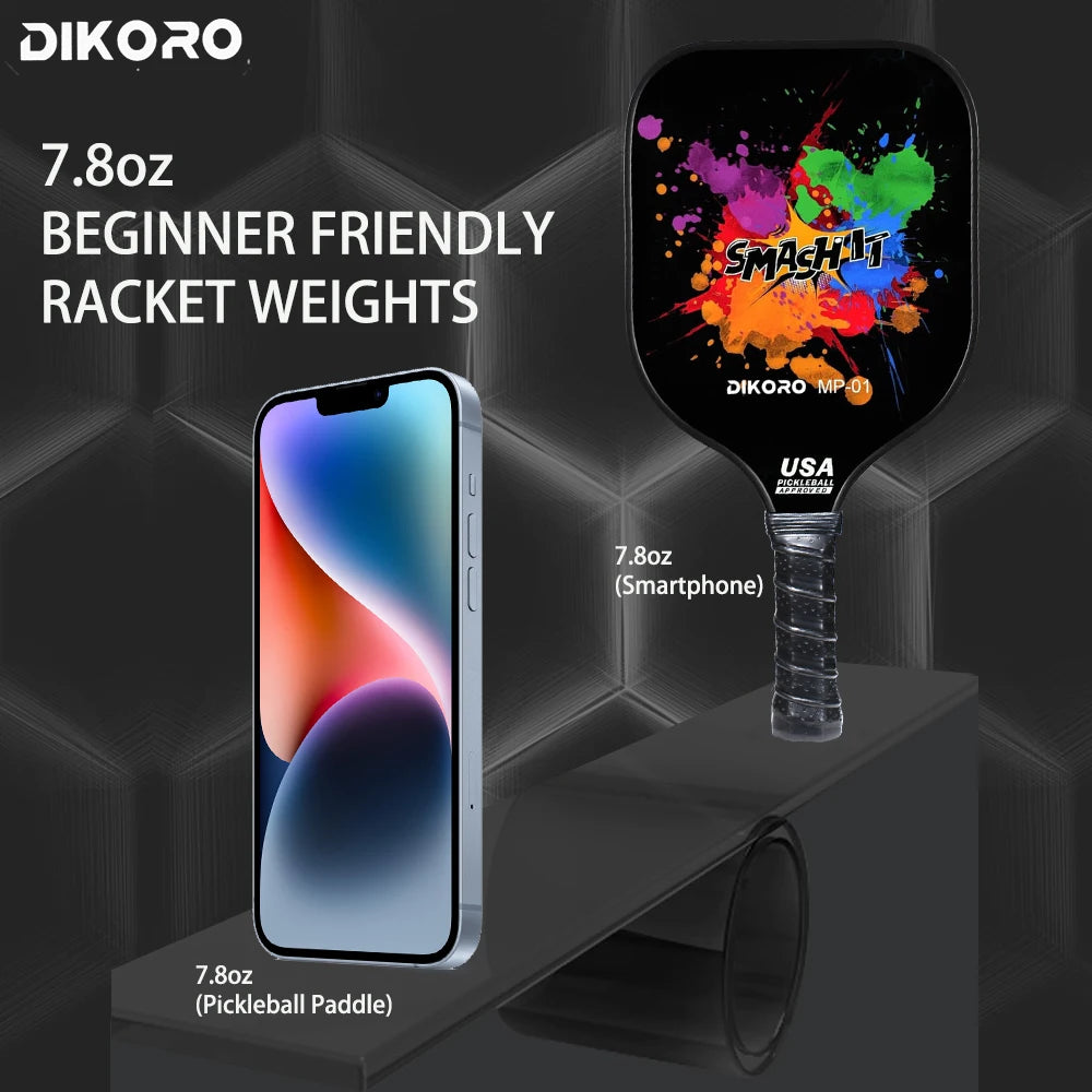 DIKORO Graphite Pickleball Paddle Set with 4 Balls