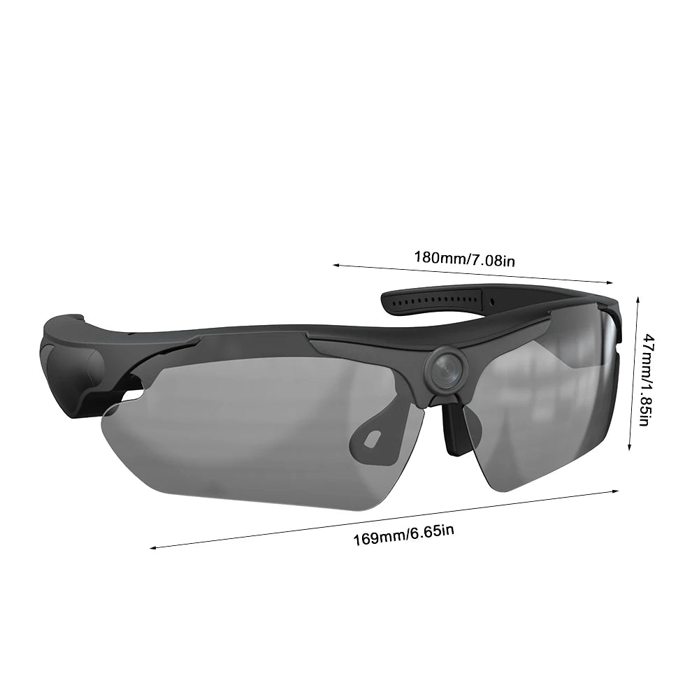 Wearable HD 1080P Cycling Glasses with Polarized Lens