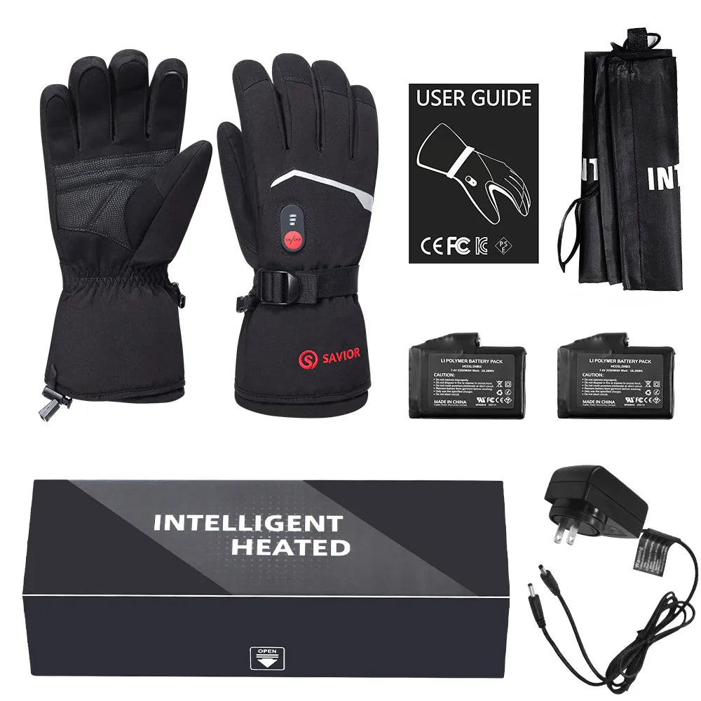 SAVIOR Rechargeable Waterproof Heated Gloves 7.4V
