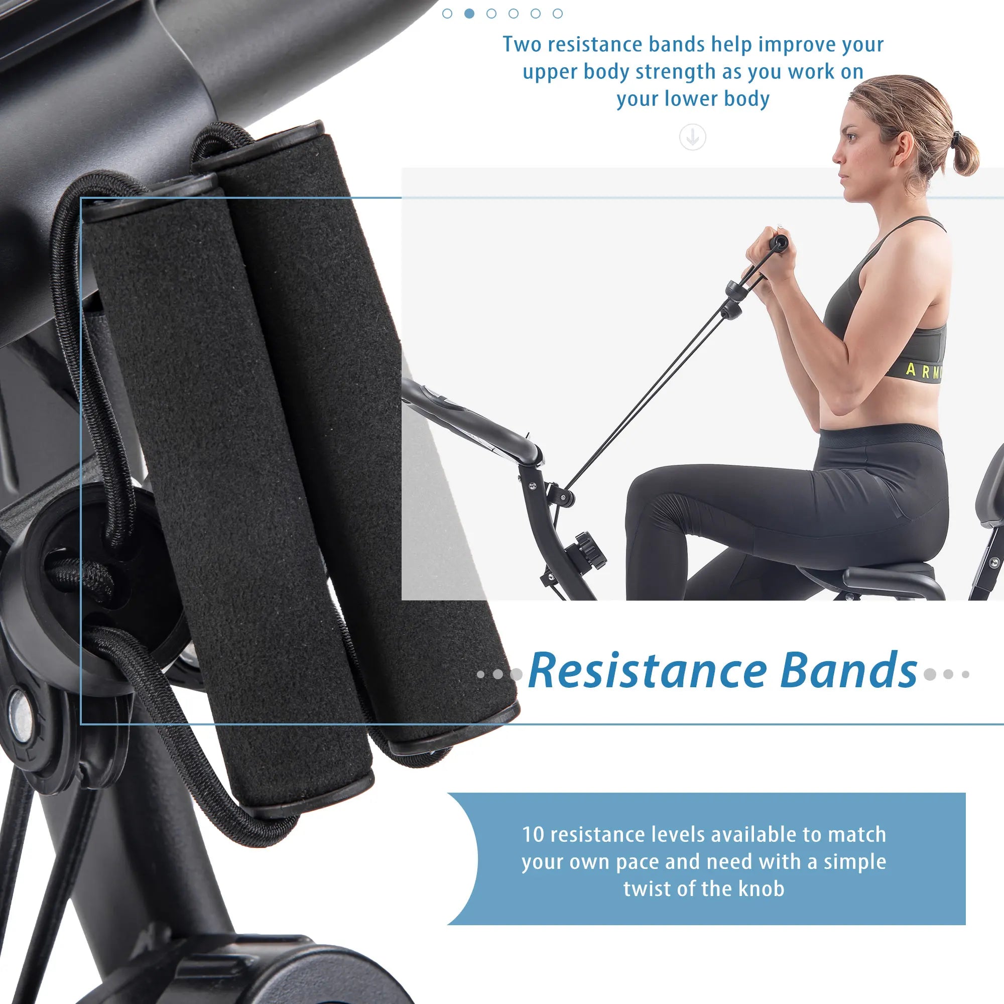Metal Folding Upright & Horizontal Exercise X Bike