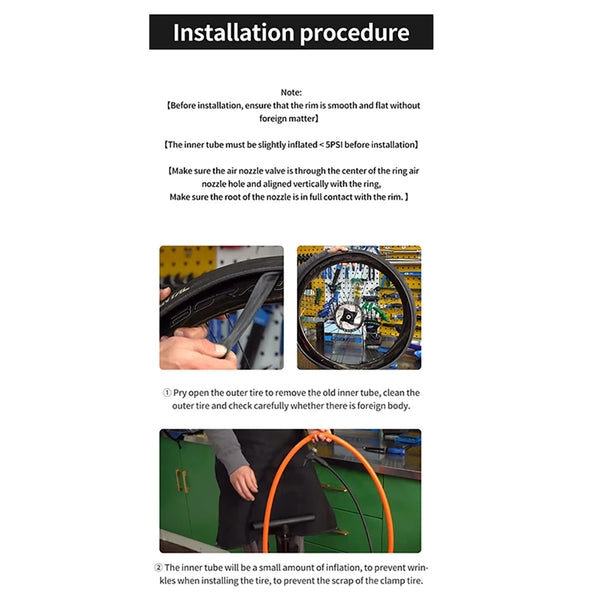 Ultralight Bike Inner Tube & 65mm Tire Remover Tool Set