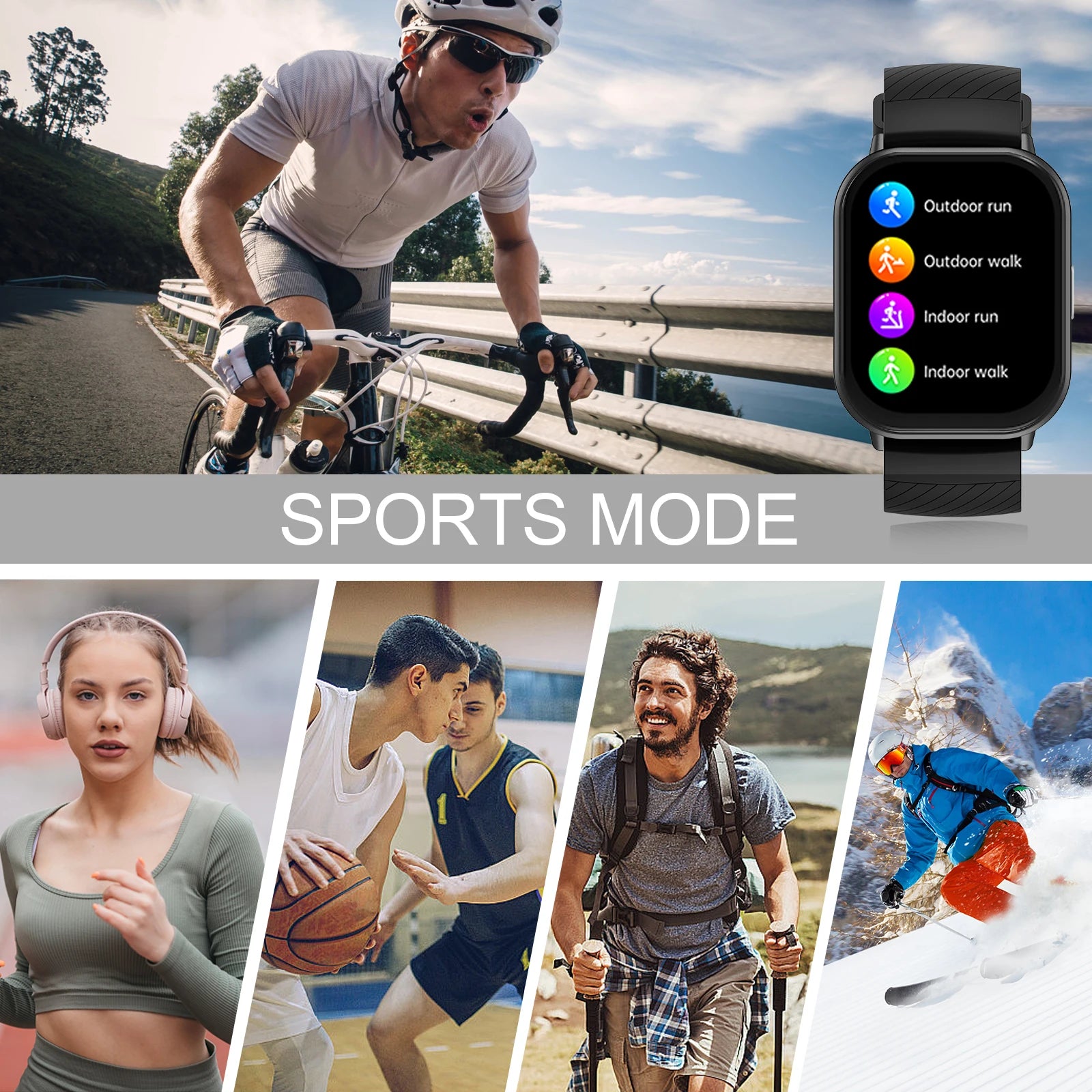 Smartwatch with Calling & Multi-Sport Modes
