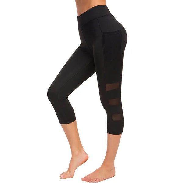 High Waist Seamless Dotted Hollow-Out Women’s Sport Tights