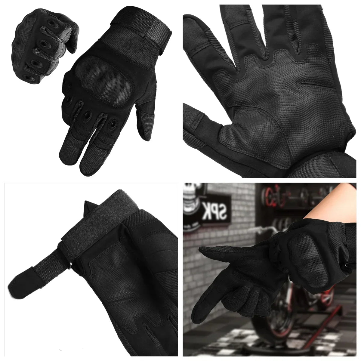 Full Finger Touchscreen Knuckle Cycling & Tactical Gloves