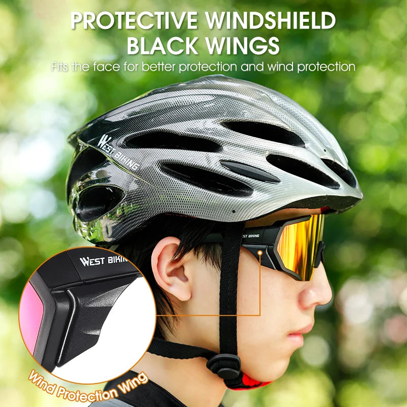 WEST BIKING 3-Lens Polarized Cycling Glasses