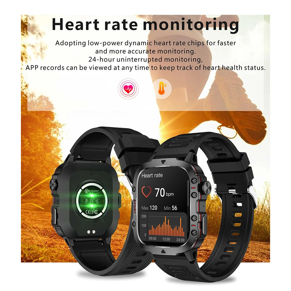 1.96" Touch Screen Outdoor Smartwatch for Men