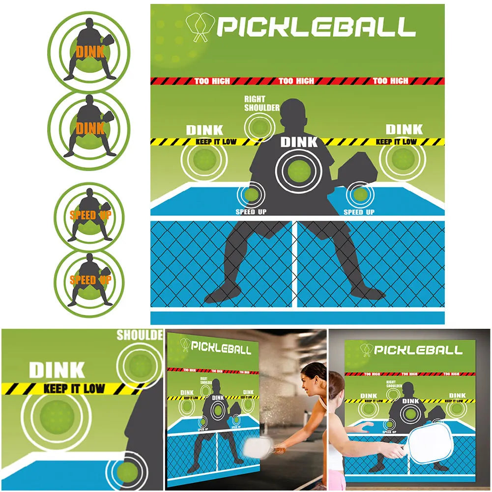 Pickleball Rebounder Training Aid with Dink Wall Pads
