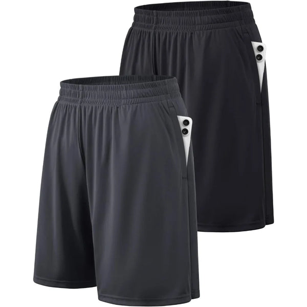 Men’s Athletic Shorts with Pockets & Elastic Waistband – Quick Dry Activewear