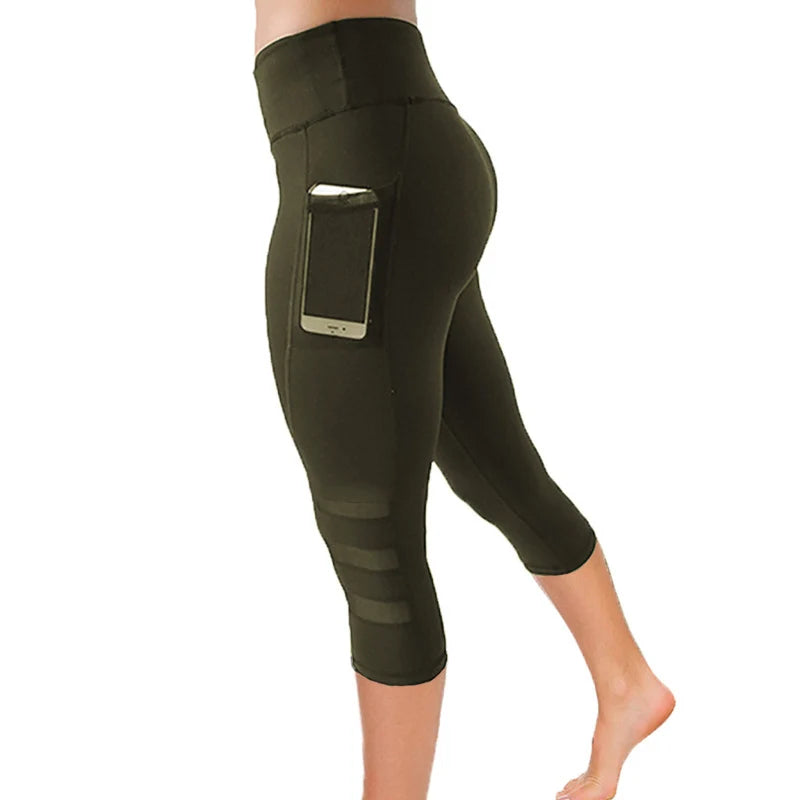 High Waist Seamless Dotted Hollow-Out Women’s Sport Tights