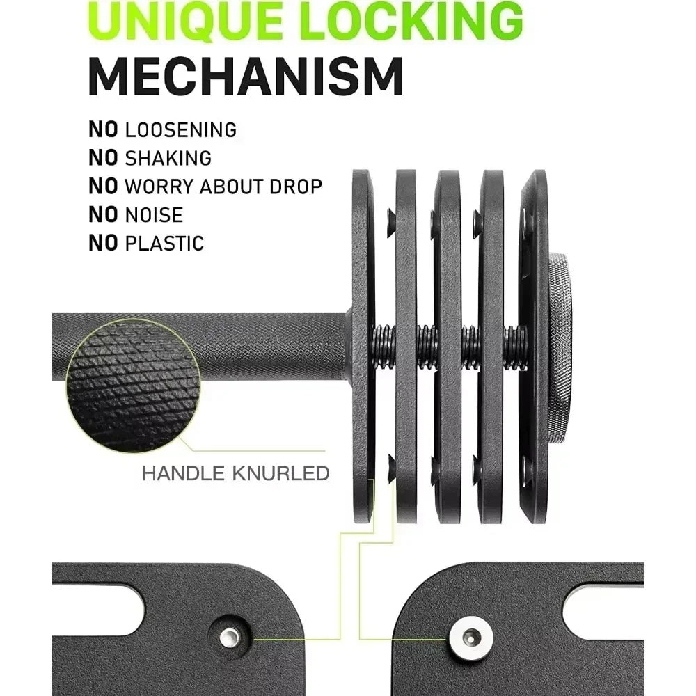 Adjustable Dumbbell Set 10-50lb (Pair)