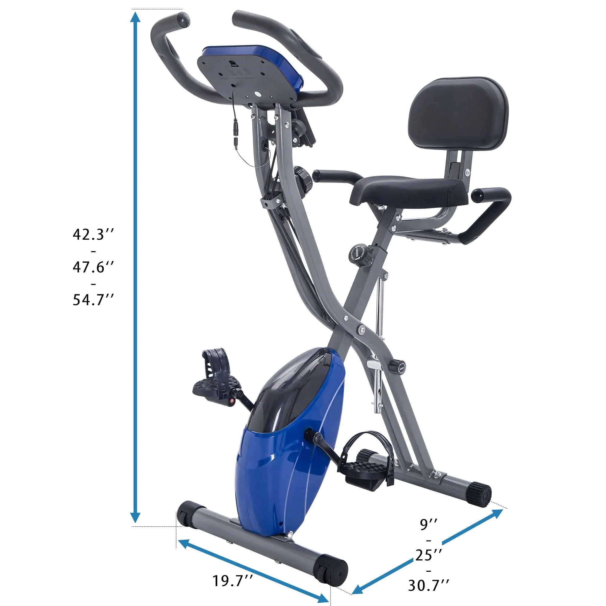 Metal Folding Upright & Horizontal Exercise X Bike