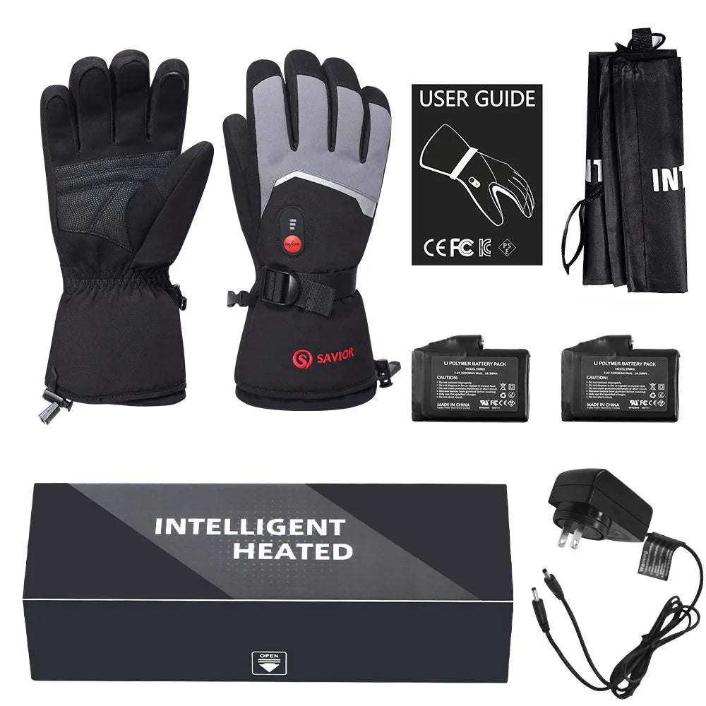 SAVIOR Rechargeable Waterproof Heated Gloves 7.4V