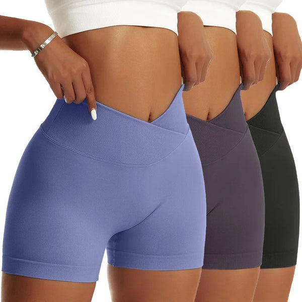 3-Piece Women’s Solid Peach Hip Sports Set