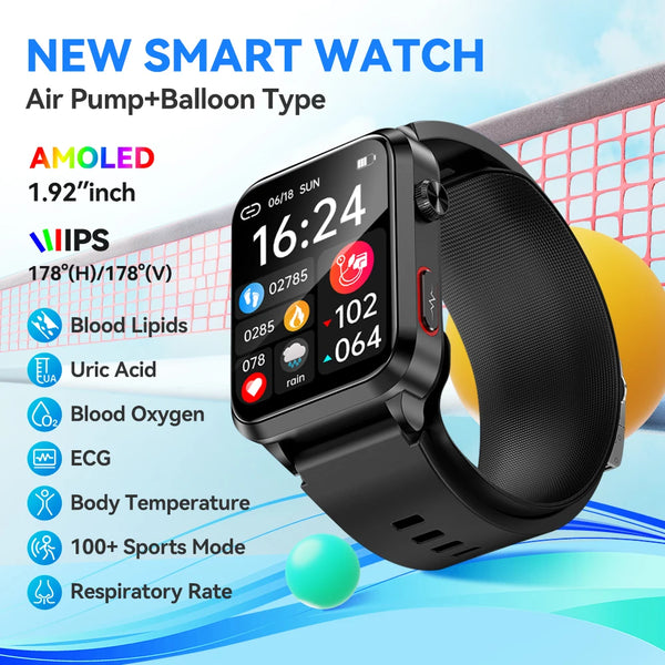 1.92" IPS Smartwatch with Health Monitoring & Bluetooth 5.0