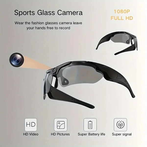 Wearable HD 1080P Cycling Glasses with Polarized Lens