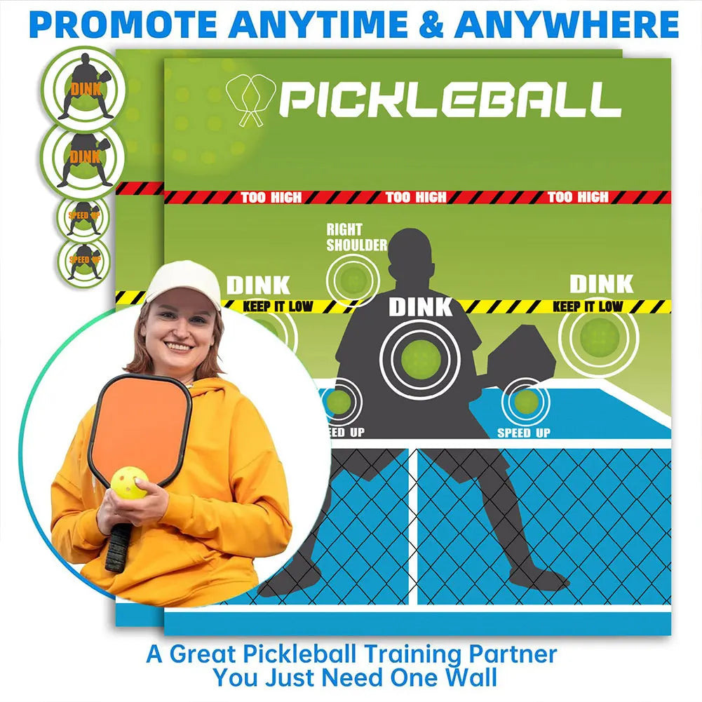 Pickleball Rebounder Training Aid with Dink Wall Pads