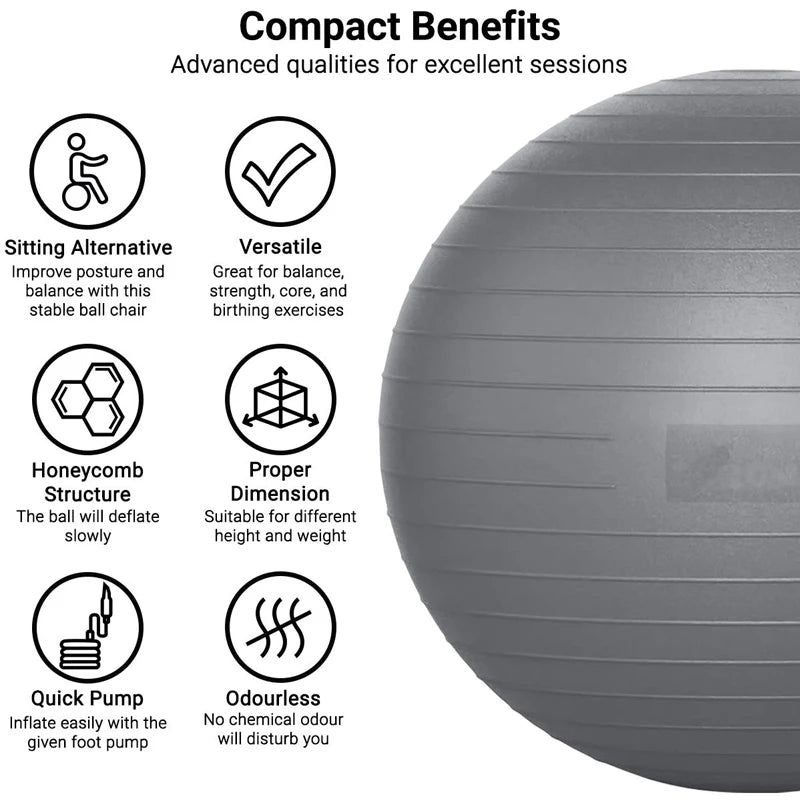 Balance Yoga Ball – 65/75/85cm for Pilates & Fitness