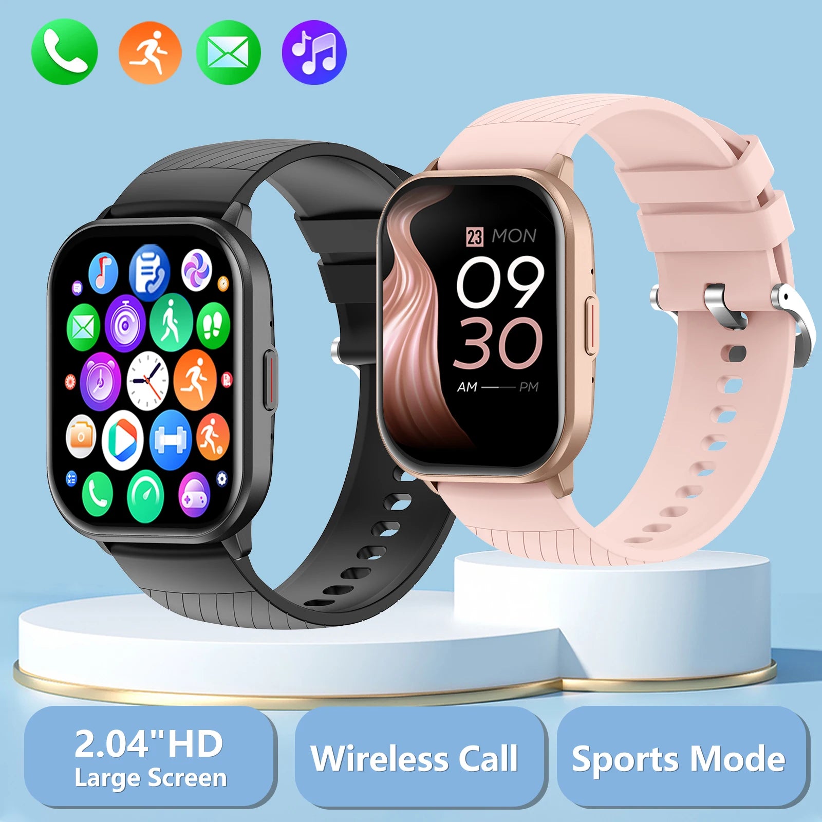 Smartwatch with Calling & Multi-Sport Modes