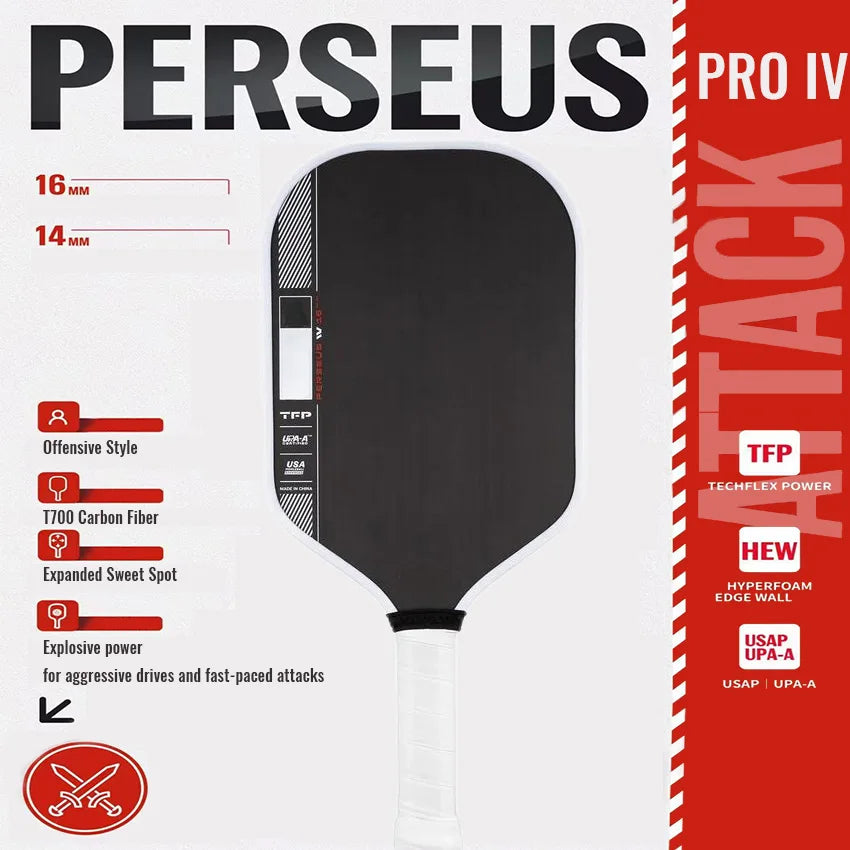 Perseus Pro IV Gen 4 Carbon Fiber Pickleball Paddle