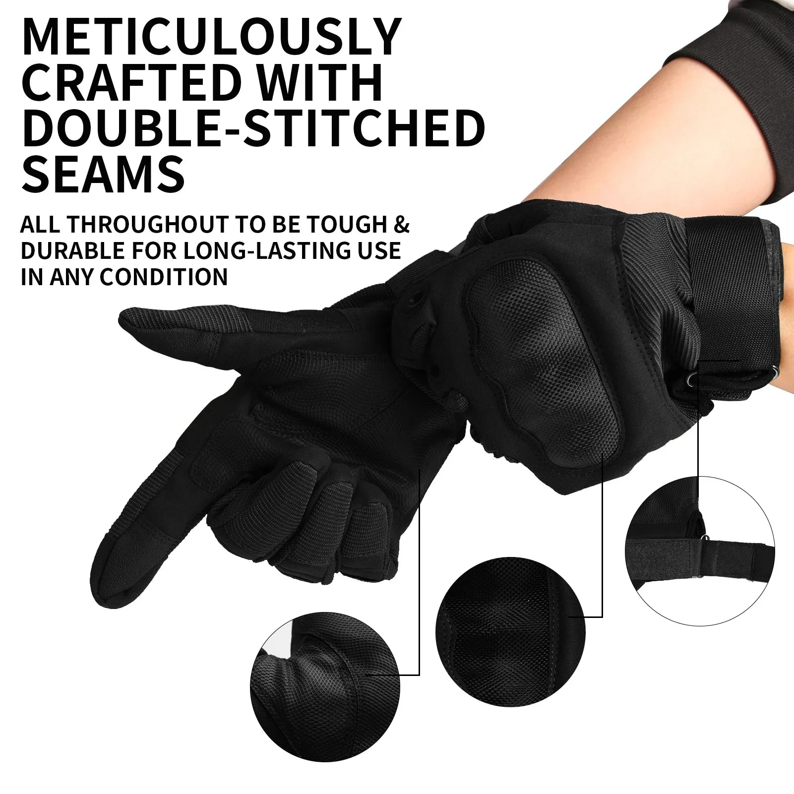 Full Finger Touchscreen Knuckle Cycling & Tactical Gloves