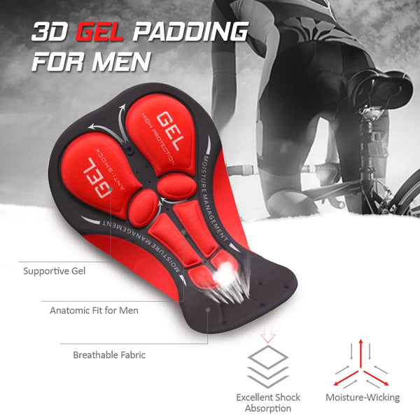 Men’s 3D Gel Padded Cycling Underwear Shorts