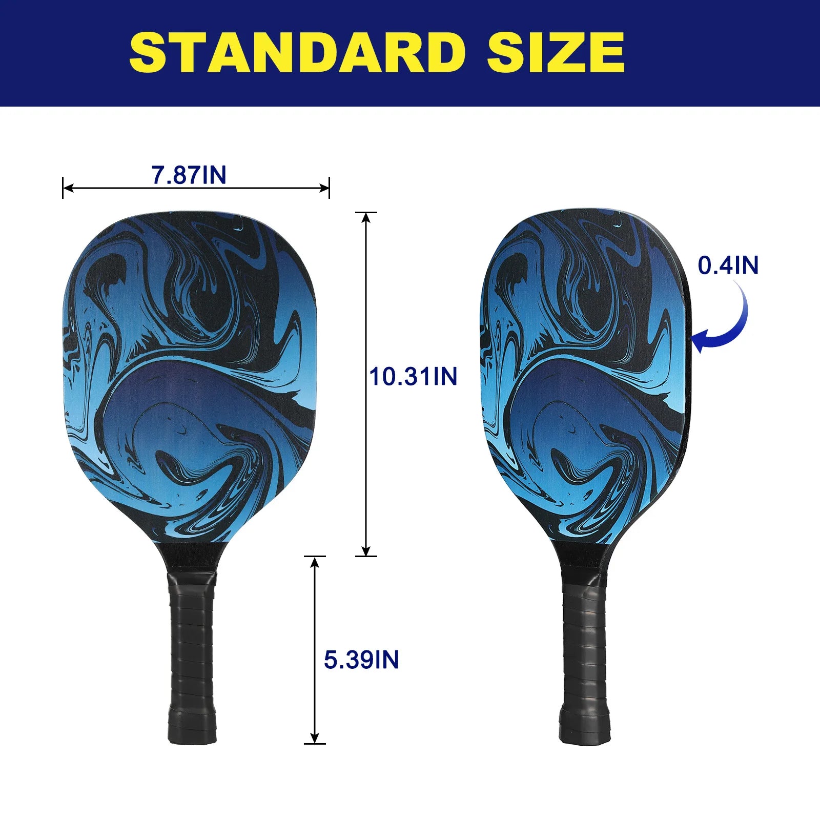 Pickleball Paddles Set with 4 Premium Wood Rackets