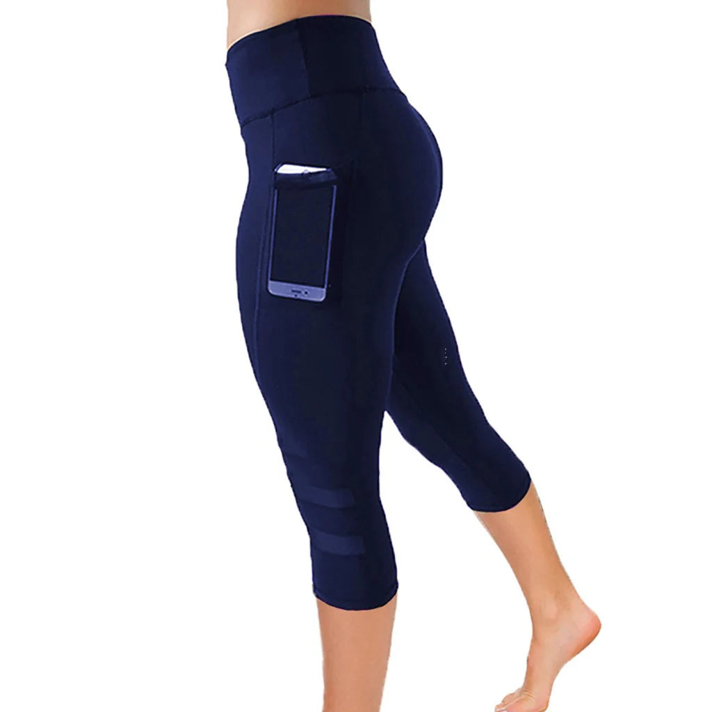 High Waist Seamless Dotted Hollow-Out Women’s Sport Tights