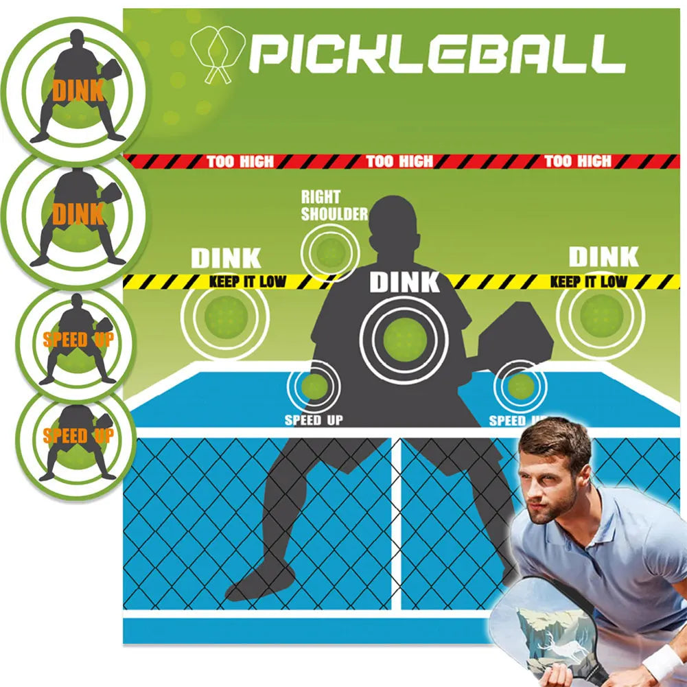 Pickleball Rebounder Training Aid with Dink Wall Pads