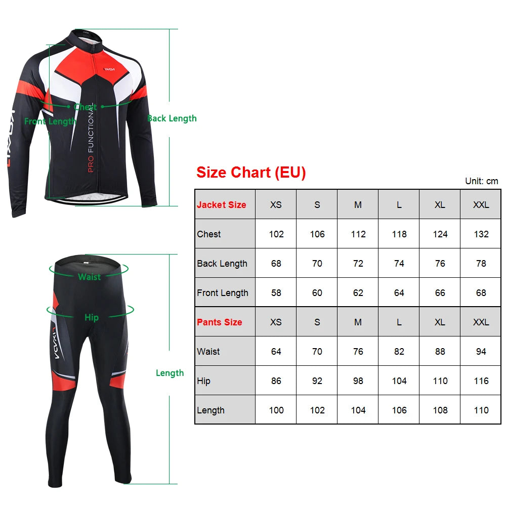 Lixada Men's Cycling Jersey and Pants Set