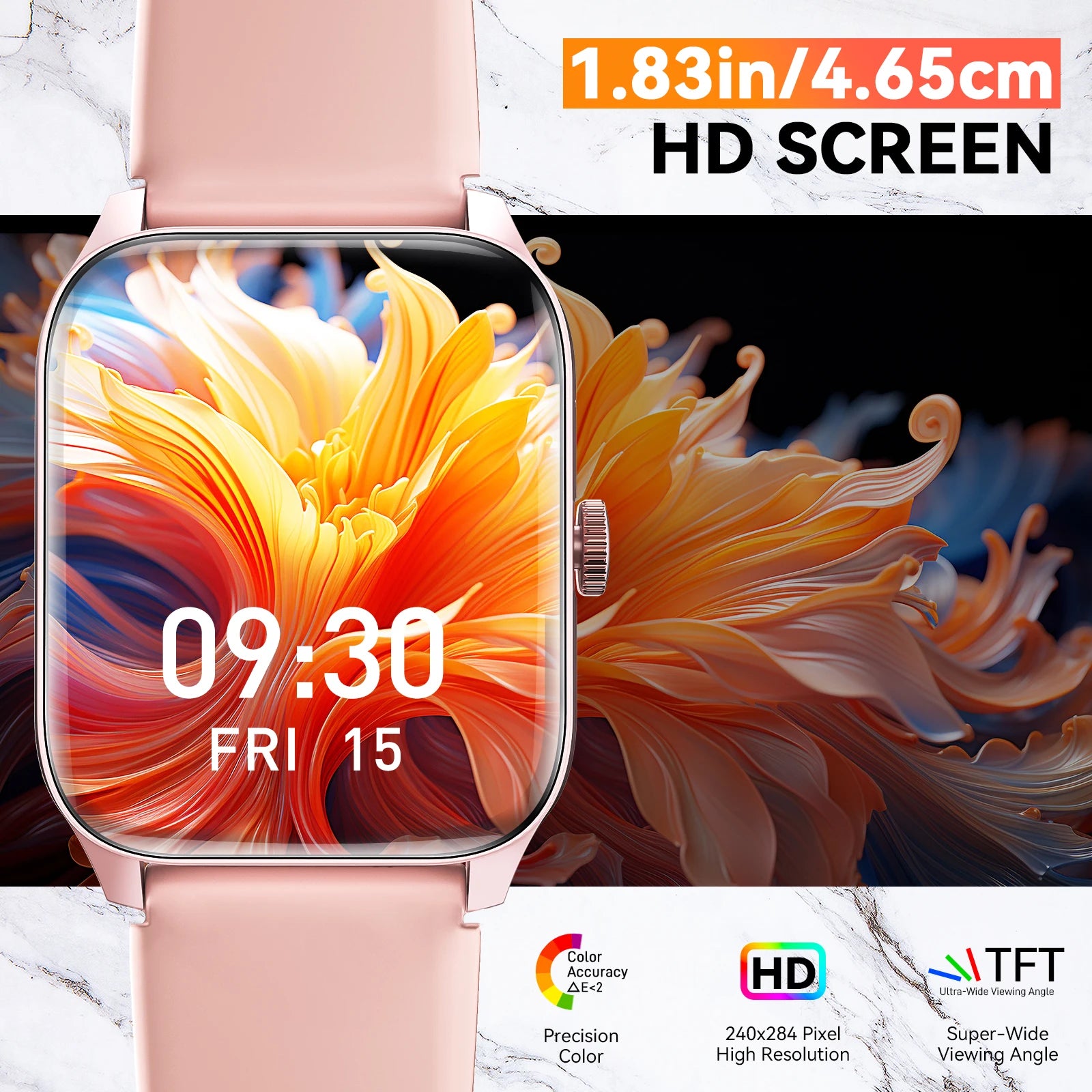LaNikar QS56 Smartwatch 1.83" TFT Bluetooth Call