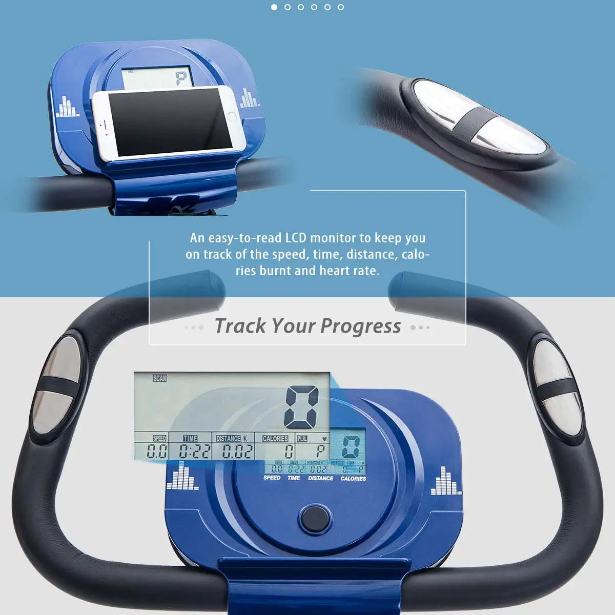 Metal Folding Upright & Horizontal Exercise X Bike